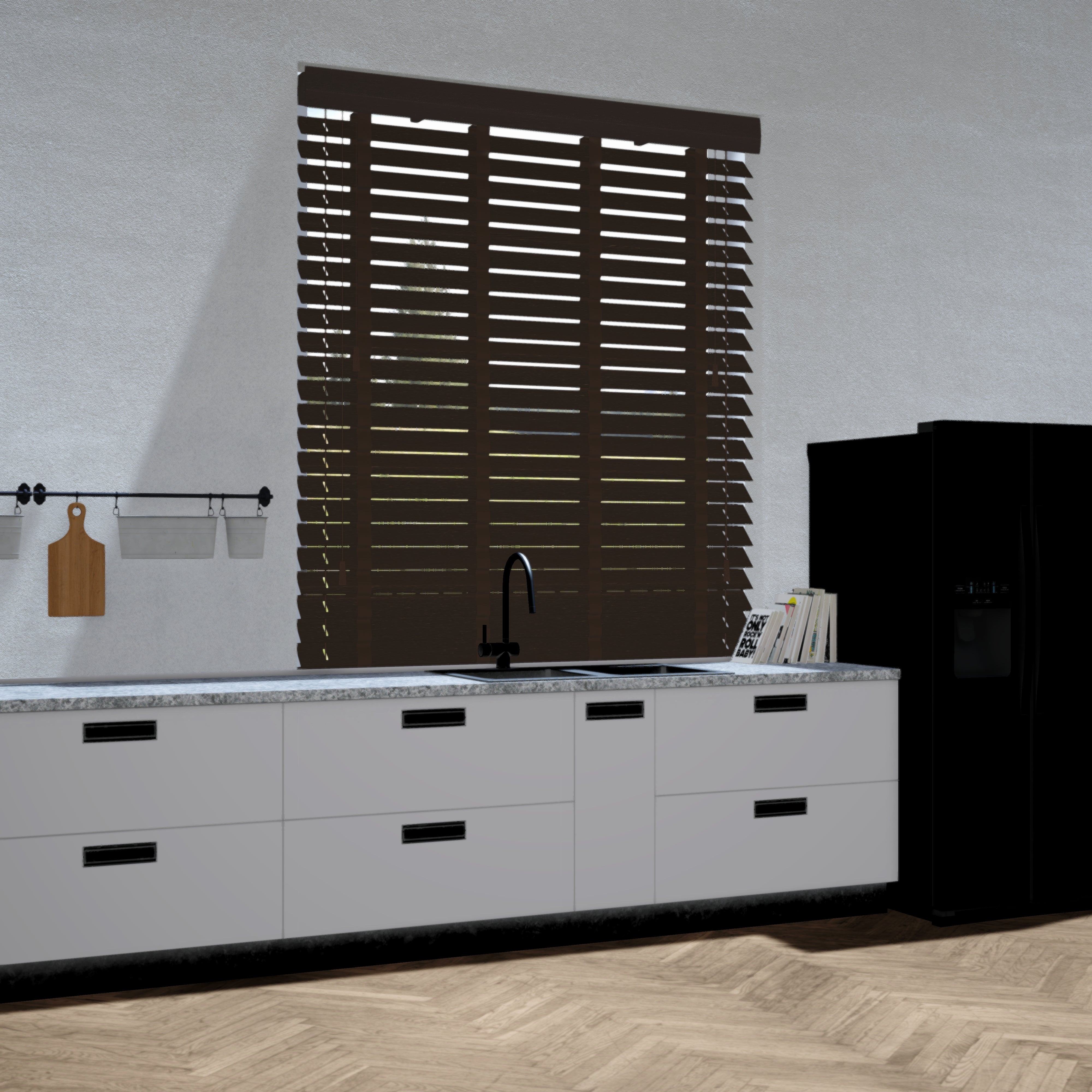 Paulownia houten jaloezie - Donkergrijs bruin