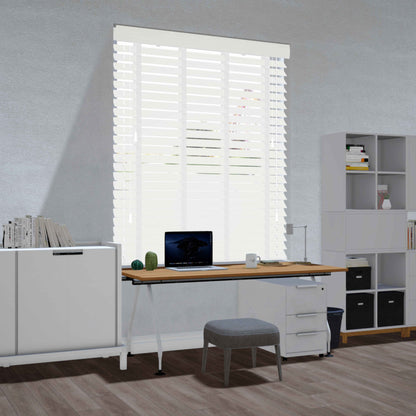 Abachi houten jaloezie - Gebroken wit