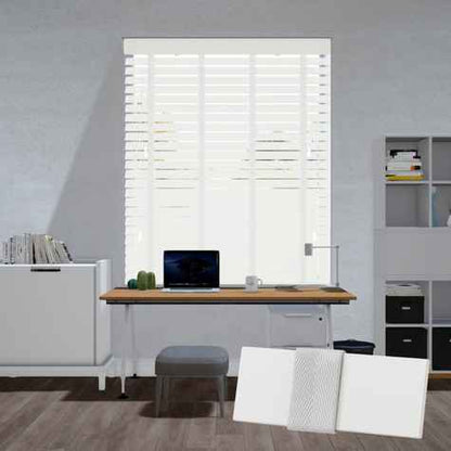 Abachi houten jaloezie - Gebroken wit