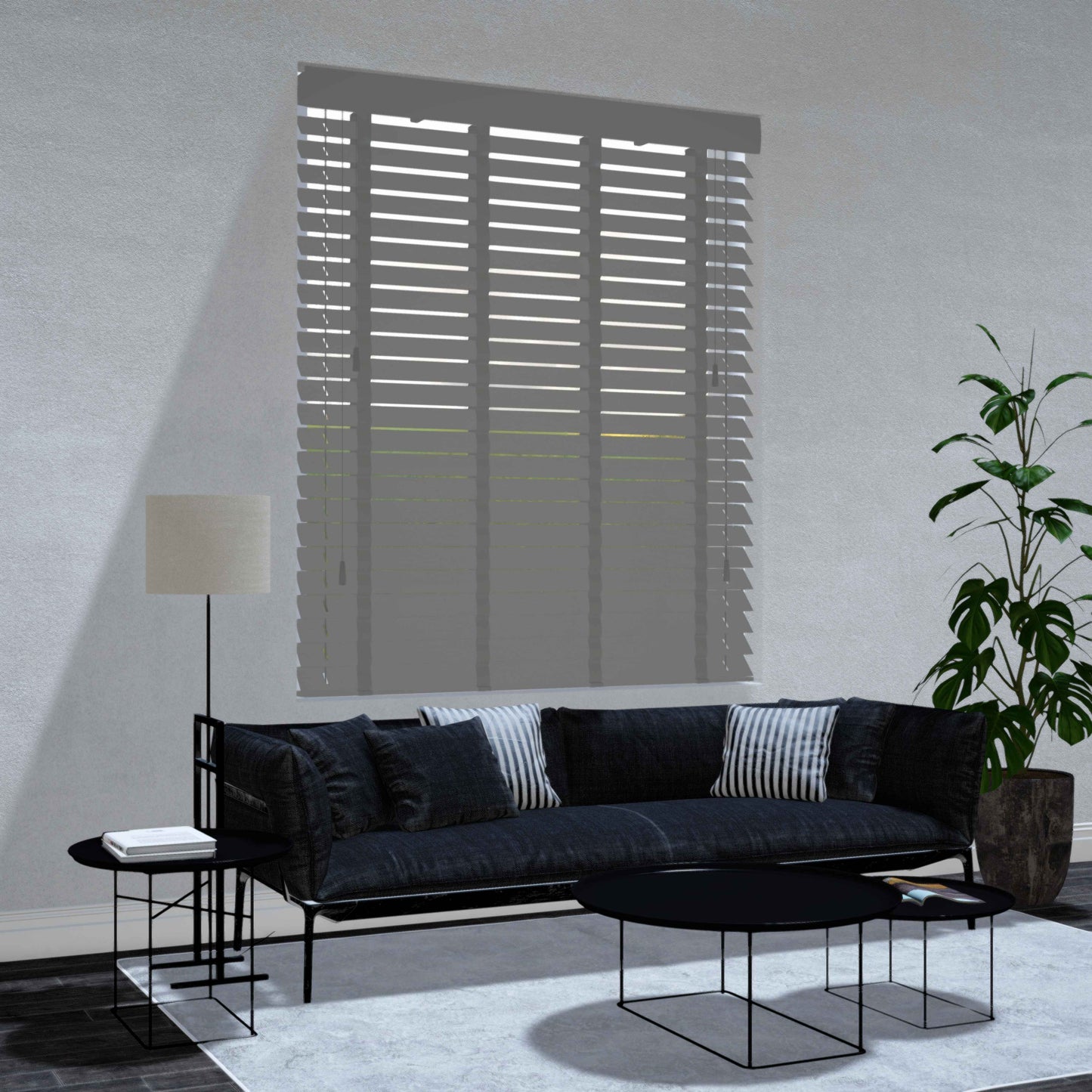 Abachi houten jaloezie - Grijs