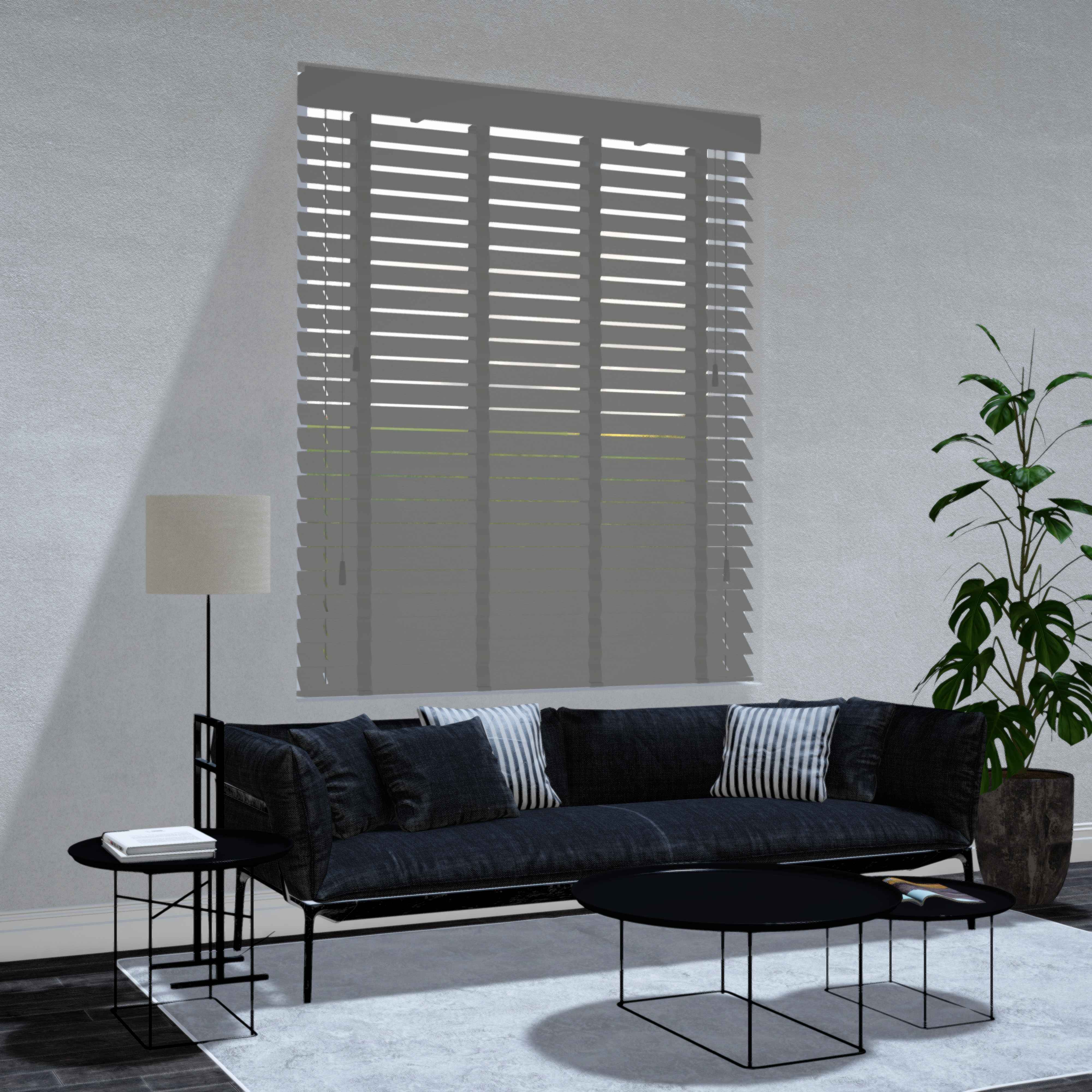 Abachi houten jaloezie - Grijs