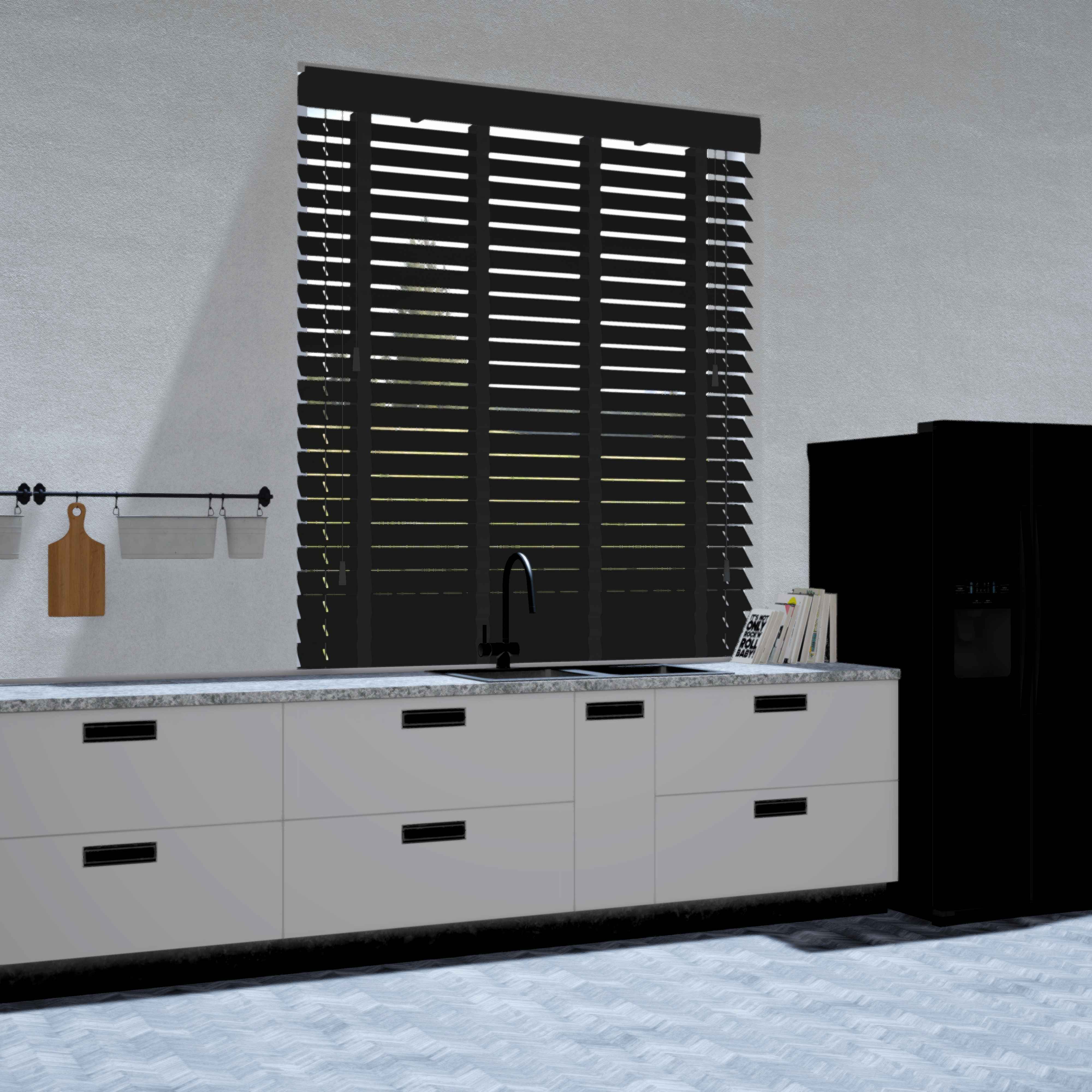 Abachi houten jaloezie - Zwart