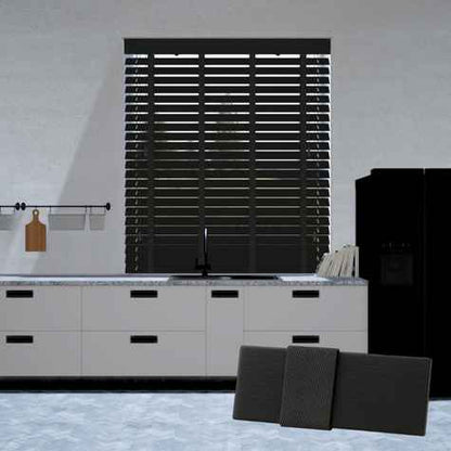 Abachi houten jaloezie - Zwart