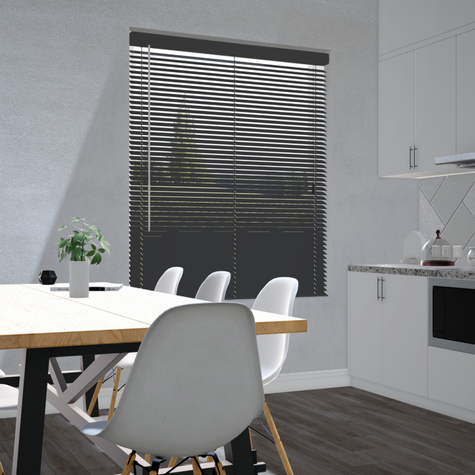 Aluminium jaloezie 25mm - Antraciet metallic