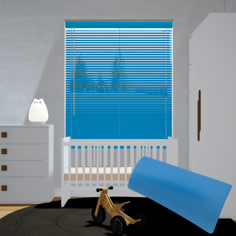 Aluminium jaloezie 25mm - Blauw