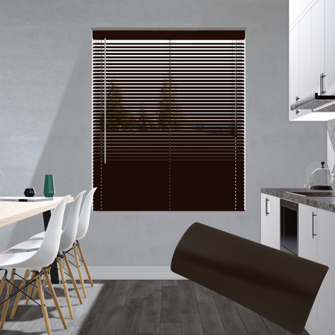 Aluminium jaloezie 25mm - Bruin