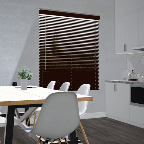 Aluminium jaloezie 25mm - Bruin