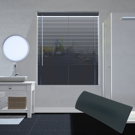 Aluminium jaloezie 25mm - Donkergrijs