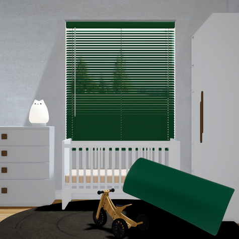 Aluminium jaloezie 25mm - Donkergroen