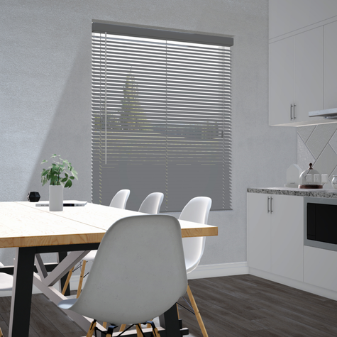 Aluminium jaloezie 25mm - Geborsteld donkergrijs