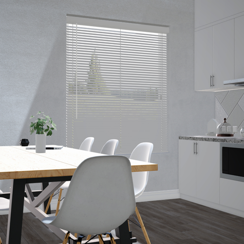 Aluminium jaloezie 25mm - Geborsteld lichtgrijs