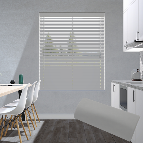 Aluminium jaloezie 25mm - Geborsteld lichtgrijs