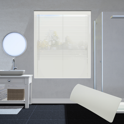 Aluminium jaloezie 25mm - Gebroken wit