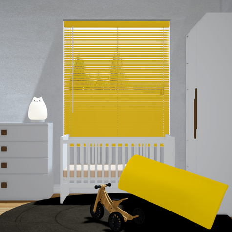 Aluminium jaloezie 25mm - Geel