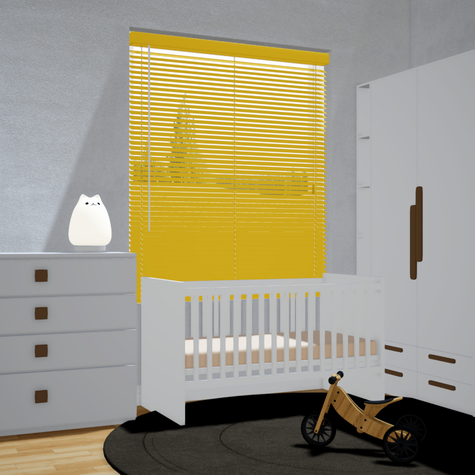 Aluminium jaloezie 25mm - Geel