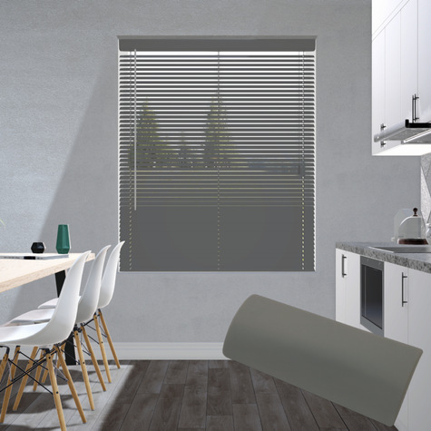 Aluminium jaloezie 25mm - Leigrijs