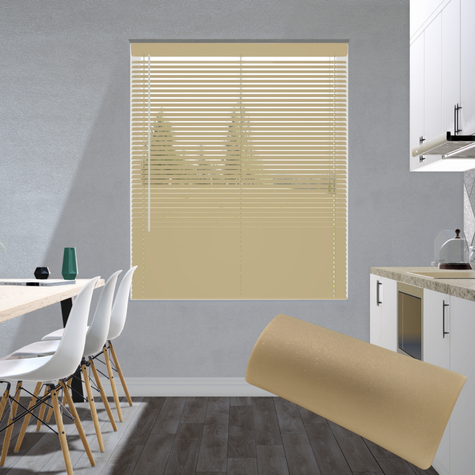 Aluminium jaloezie 25mm - Metallic goud