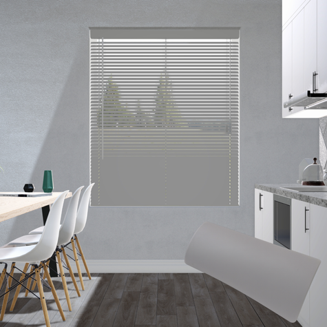 Aluminium jaloezie 25mm - Zachtgrijs