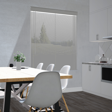 Aluminium jaloezie 25mm - Zachtgrijs