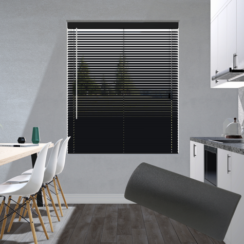 Aluminium jaloezie 25mm - Mat zwart