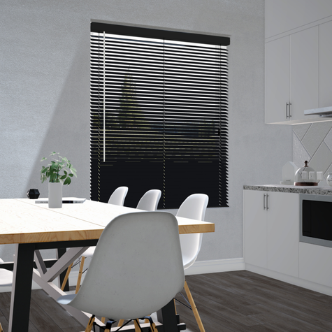 Aluminium jaloezie 25mm - Mat zwart