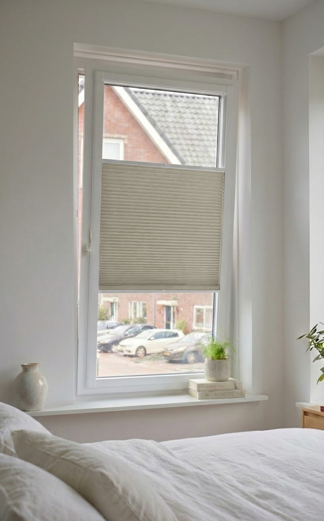 Easy Click Plisségordijn verduisterend - Aqua lichtbruin