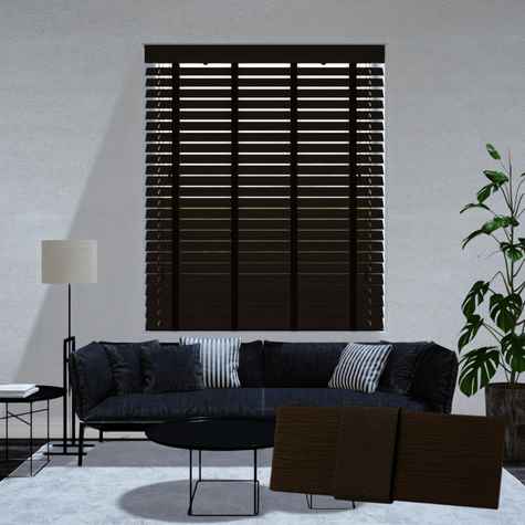 Bamboe jaloezie - Antraciet bruin