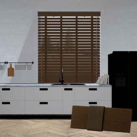 Bamboe jaloezie - Donkerbruin