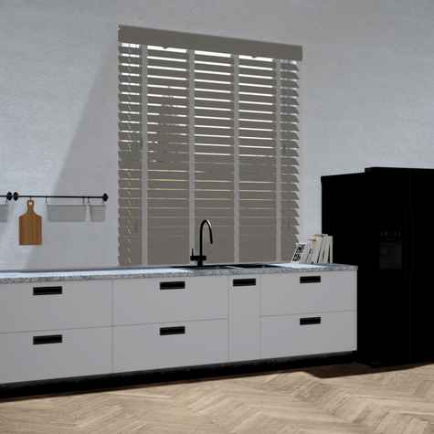 Bamboe jaloezie - Donkergrijs