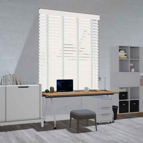 Bamboe jaloezie - Wit