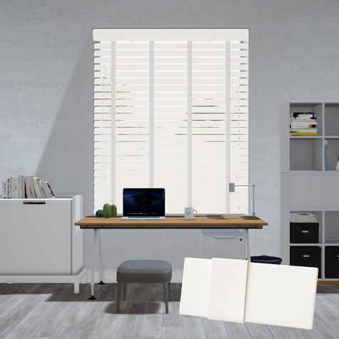 Bamboe jaloezie - Wit