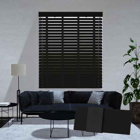 Bamboe jaloezie - Zwart