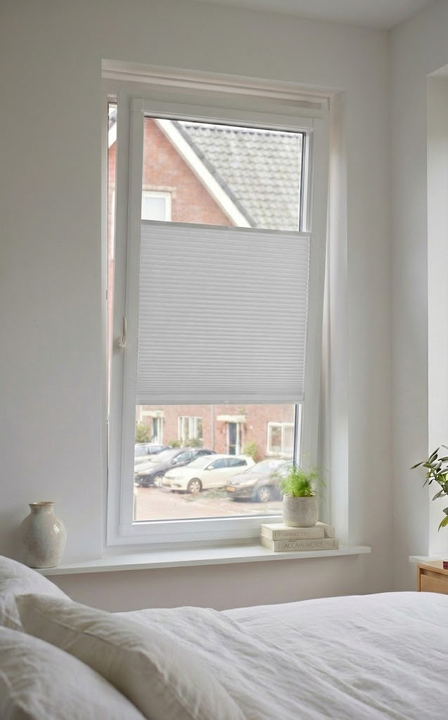 Easy Click Plisségordijn verduisterend - Dense gebroken wit