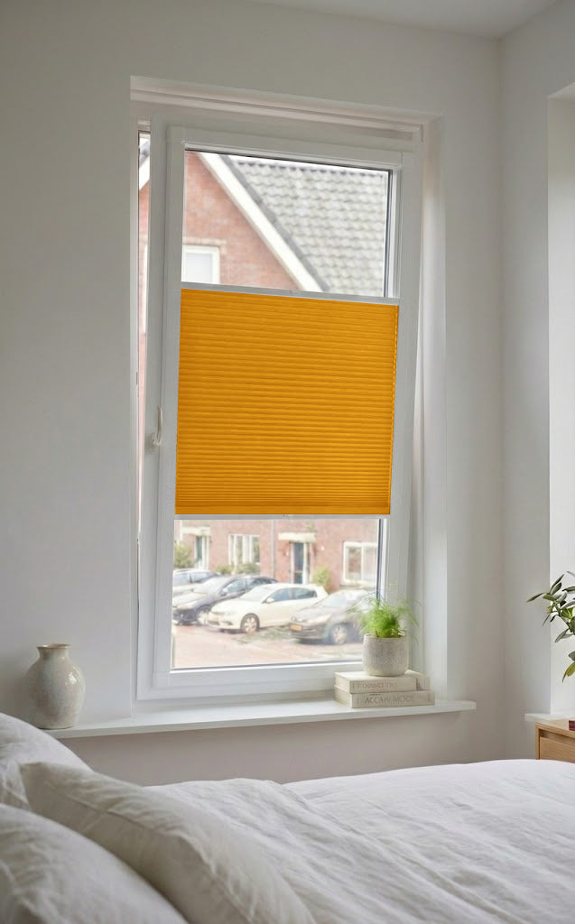 Easy Click Plisségordijn verduisterend - Dense oranje