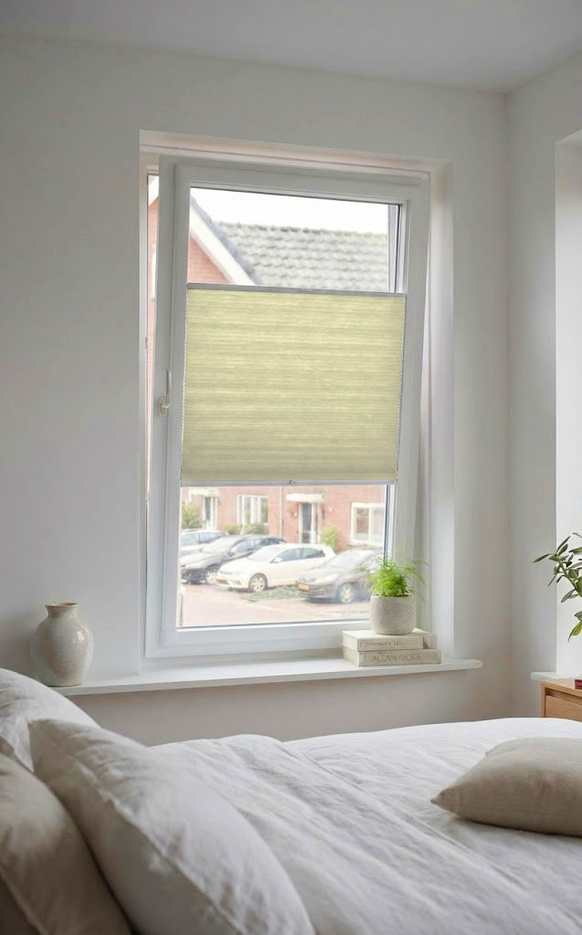 Easy Click Plisségordijn lichtdoorlatend - Double beige