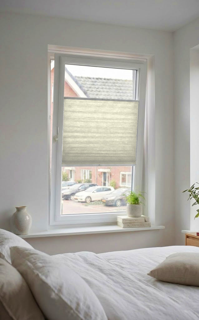 Easy Click Plisségordijn lichtdoorlatend - Double crème