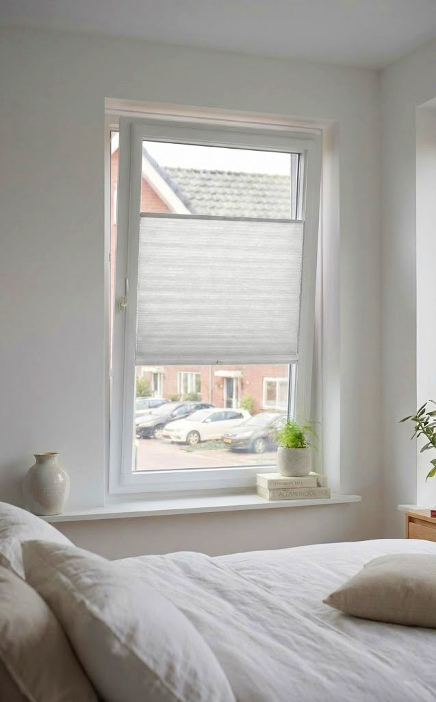 Easy Click Plisségordijn lichtdoorlatend - Double wit