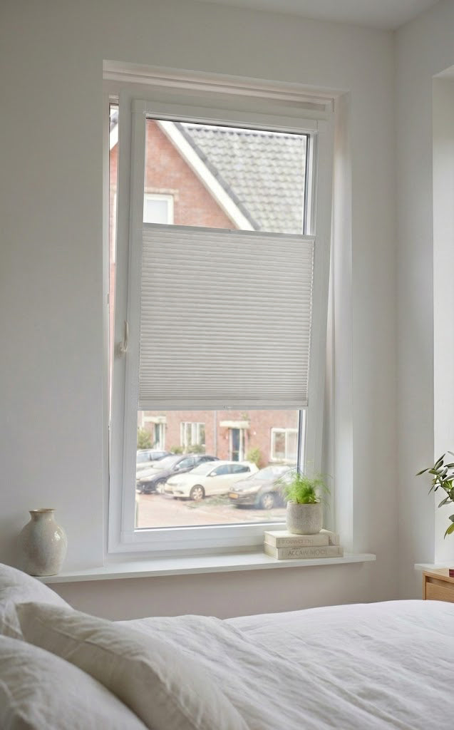 Easy Click Plisségordijn verduisterend - Double wit