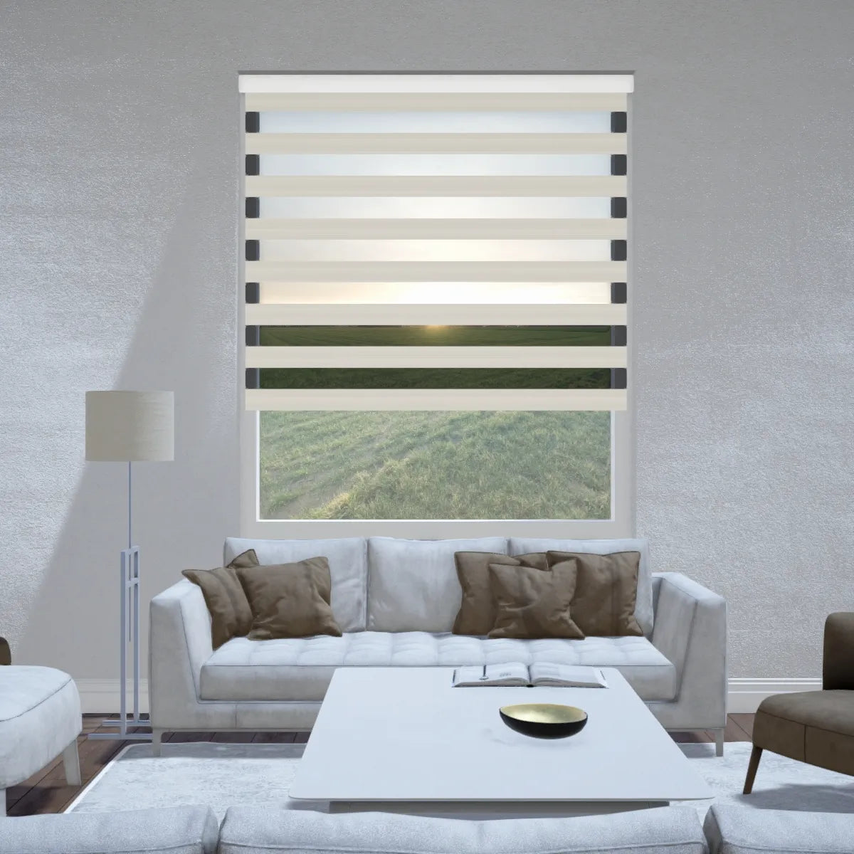 Duo rolgordijn lichtdoorlatend - Classic crème