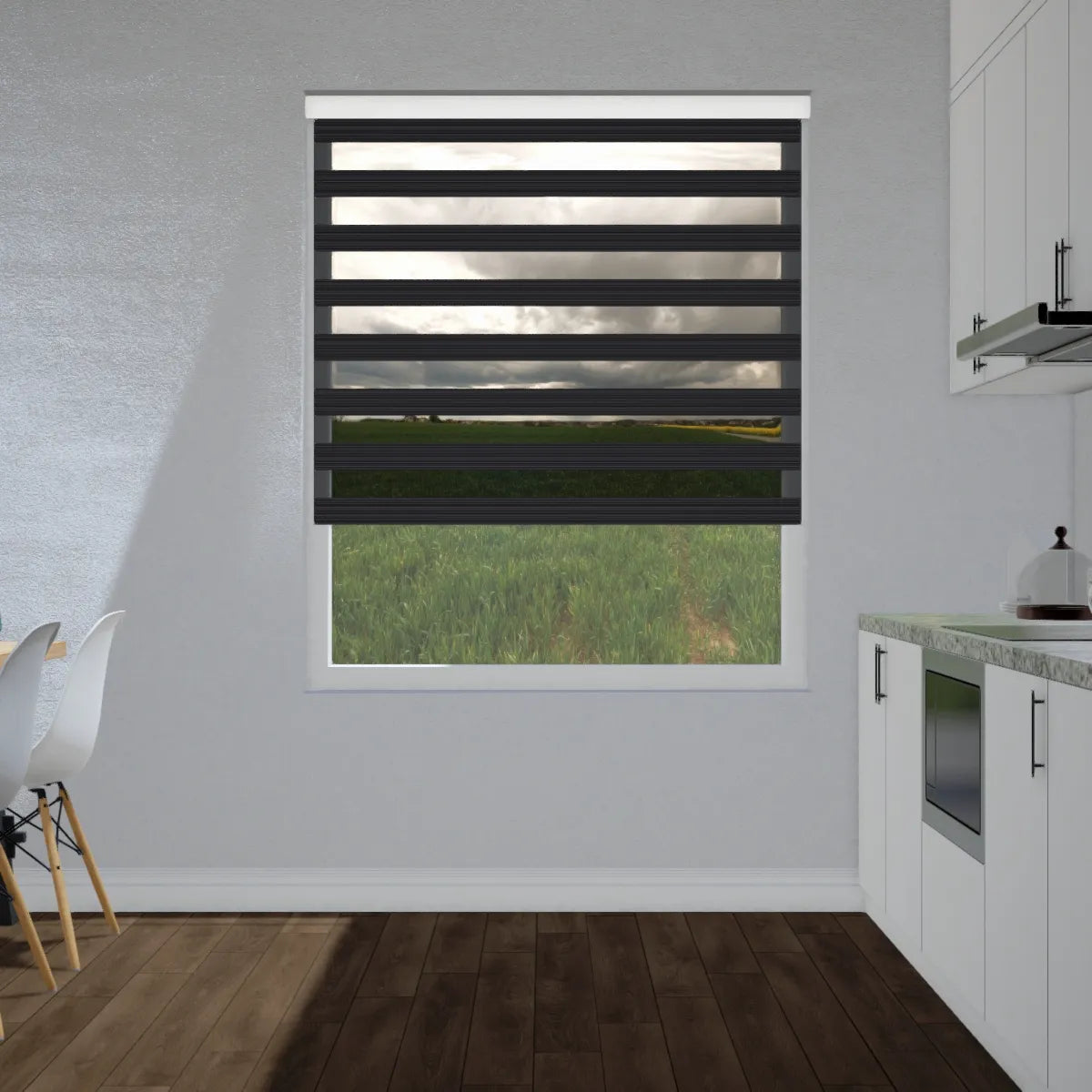 Duo rolgordijn lichtdoorlatend - Classic donkergrijs