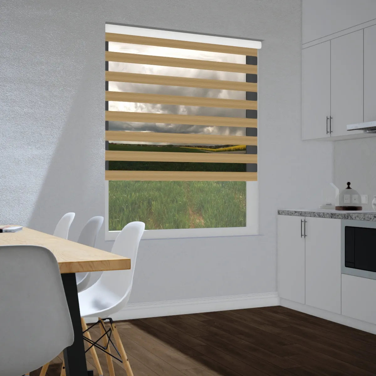 Duo rolgordijn lichtdoorlatend - Classic lichtbruin