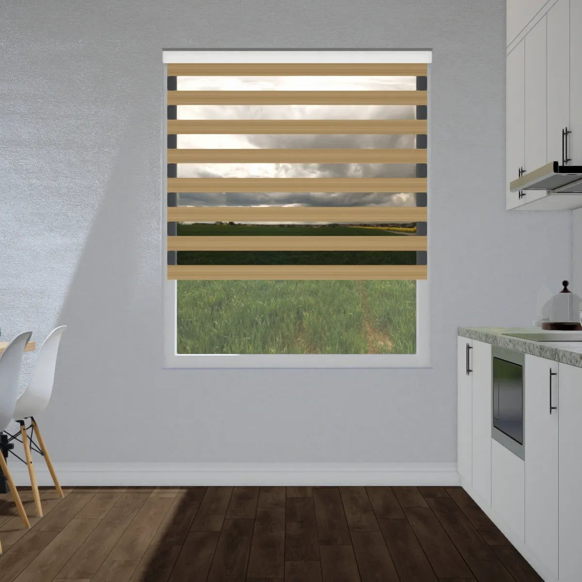 Duo rolgordijn lichtdoorlatend - Classic lichtbruin