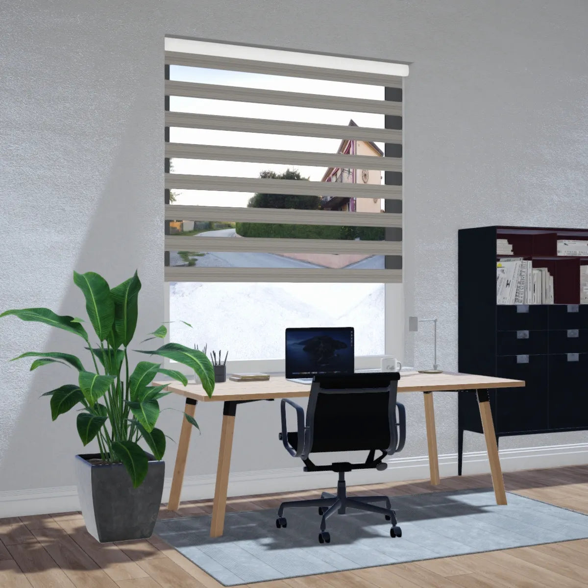 Duo rolgordijn lichtdoorlatend - Classic taupe