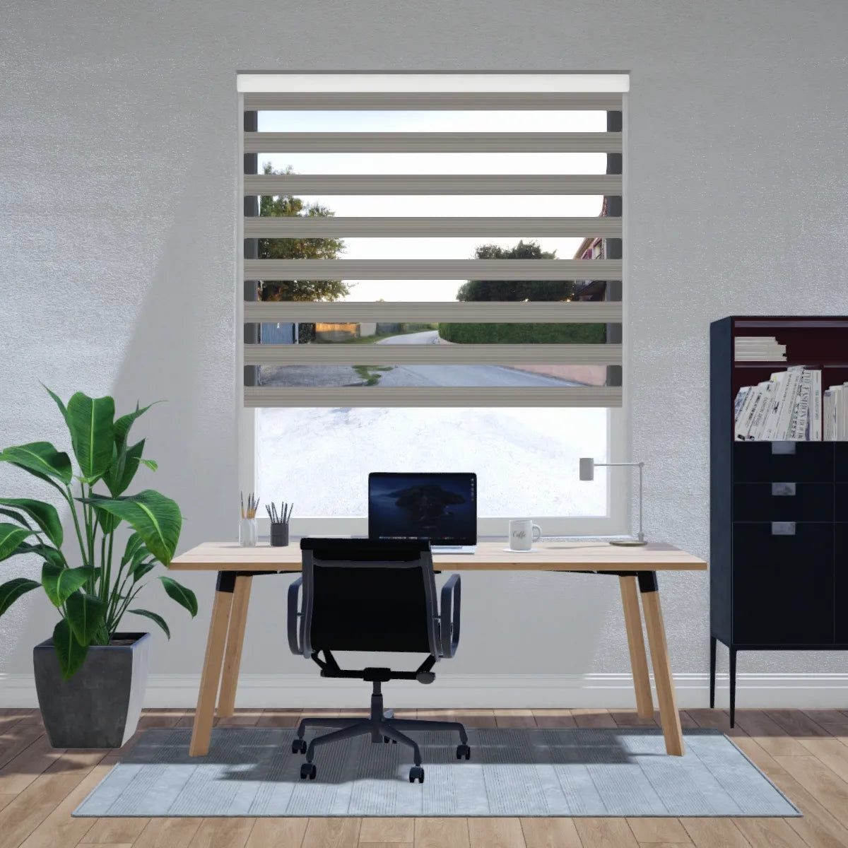 Duo rolgordijn lichtdoorlatend - Classic taupe