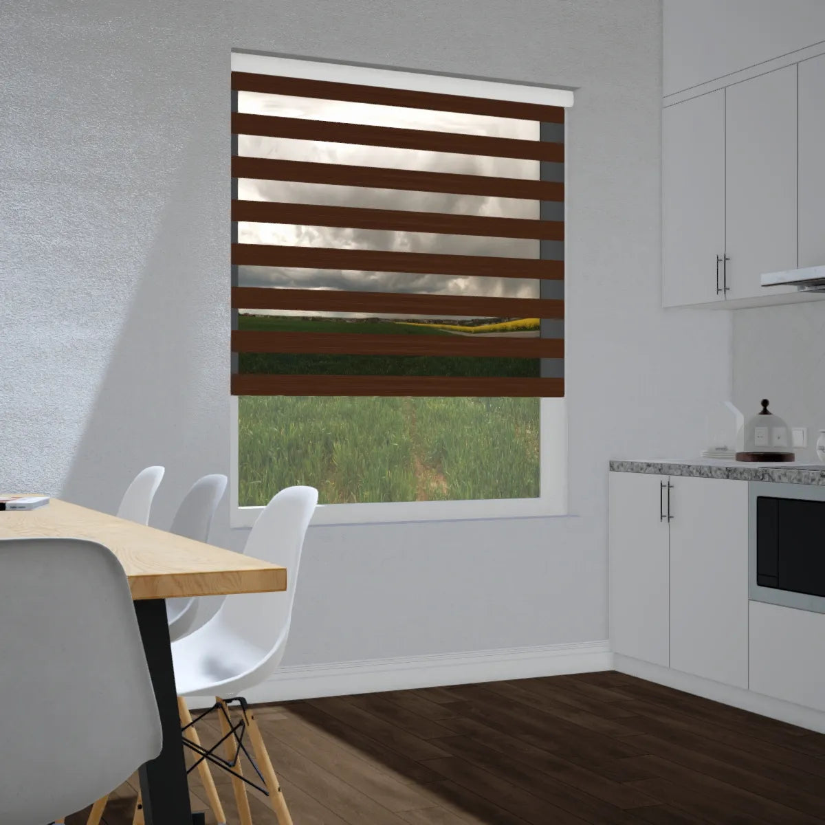 Duo rolgordijn lichtdoorlatend - Core bruin