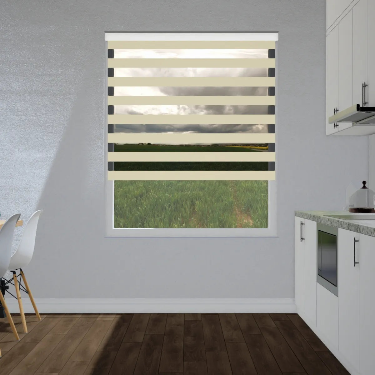 Duo rolgordijn lichtdoorlatend - Elite beige