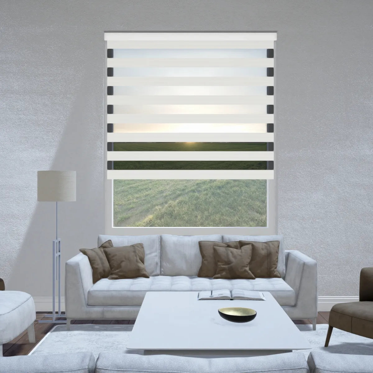 Duo rolgordijn lichtdoorlatend - Elite crème