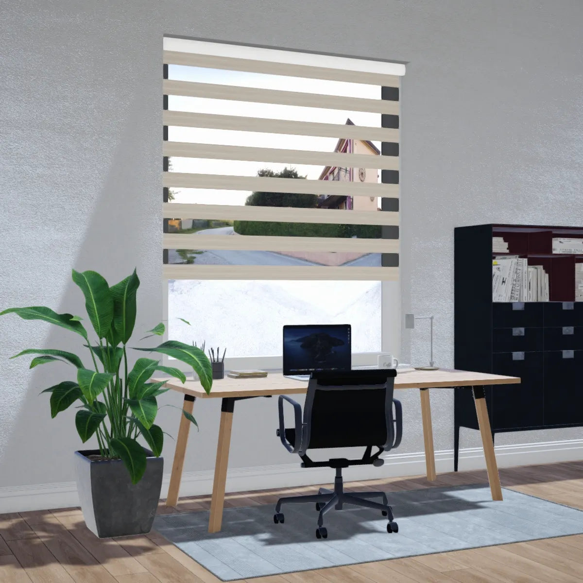 Duo rolgordijn lichtdoorlatend - Prime crème