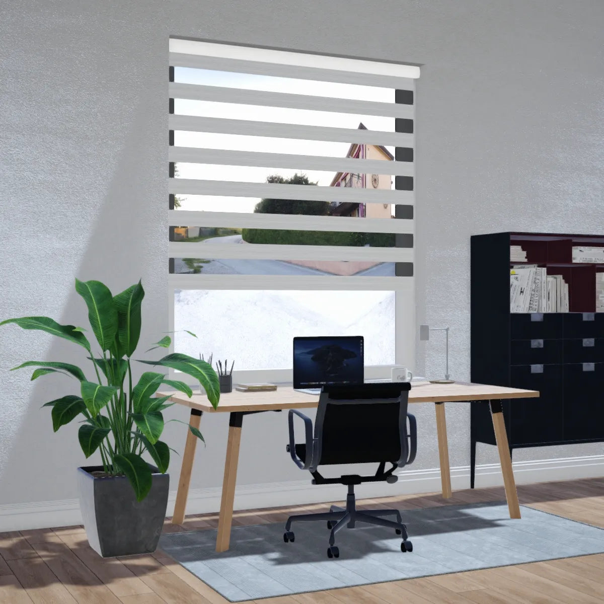 Duo rolgordijn lichtdoorlatend - Prime lichtgrijs