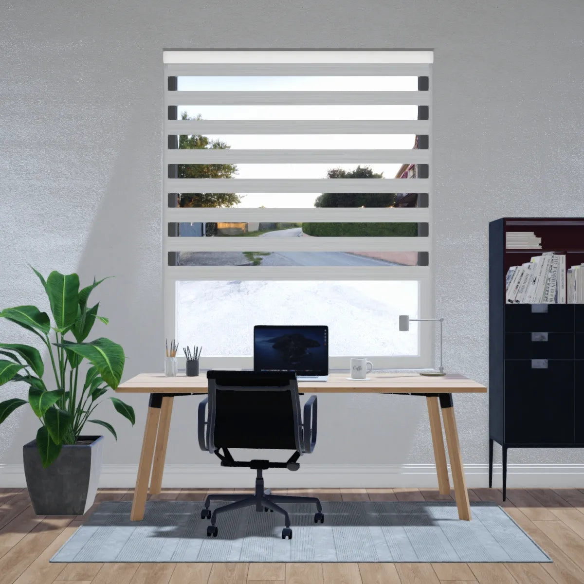 Duo rolgordijn lichtdoorlatend - Prime lichtgrijs